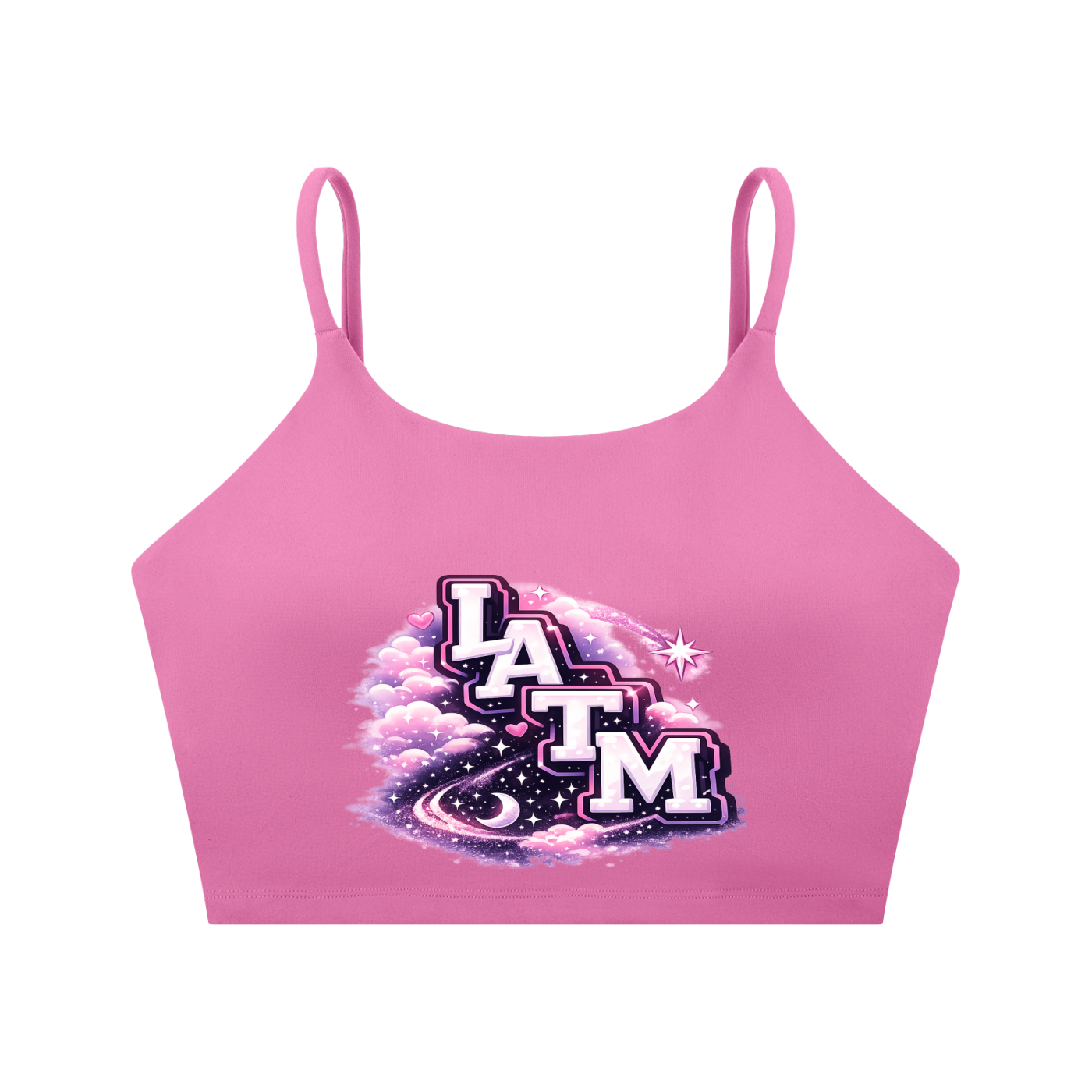 L.A.T.M. Spaghetti Strap Yoga Sports Bra