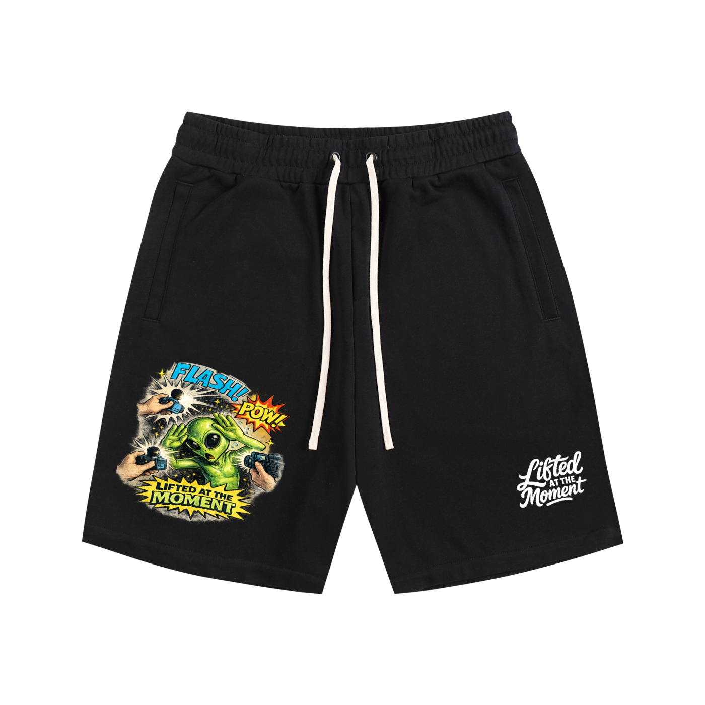 Lights camera Lifted Cotton Shorts