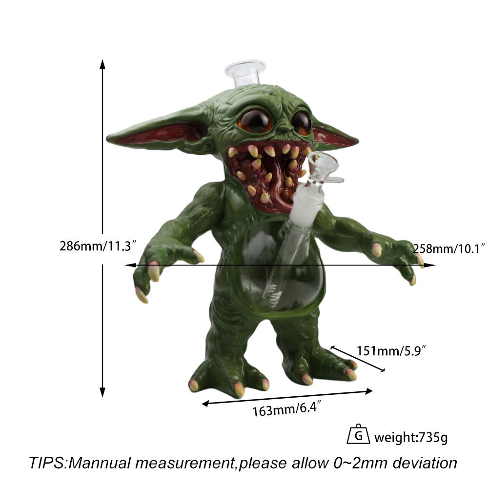 YHS Smoke 11.3″ PVC Zombie Yoda Water Pipe