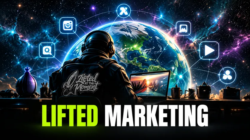 Lifted Marketing cover — creator connected to social platforms around the globe